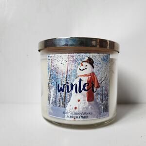 Bath & Body Works Winter Scented Jar Candle 14.5 Oz White 3 Wick